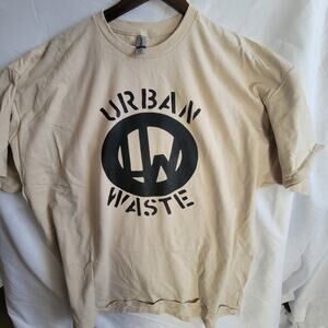Urban Waste  band   t shirt size   2xl cream